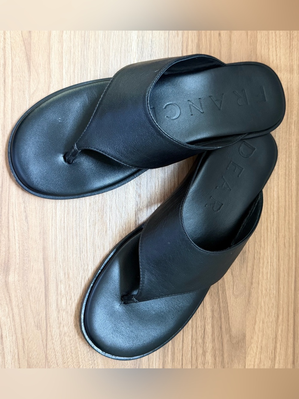 Dear Frances Billy Leather Sandals Black EU 38 Minimalist Italy - Picture 3 of 6